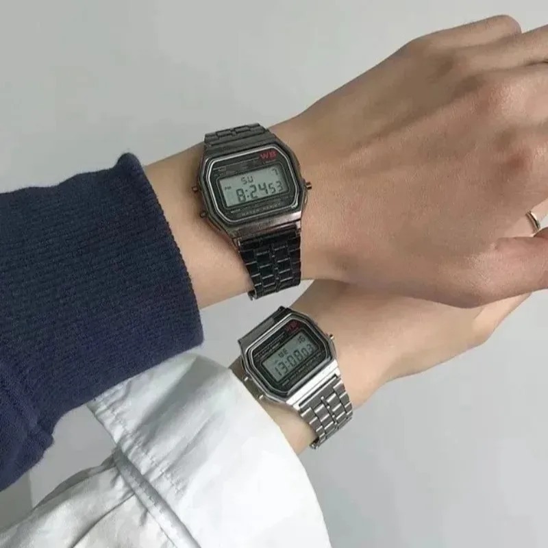 Men Accessories For Wrist - Luxury F91W Steel Band Watches LED