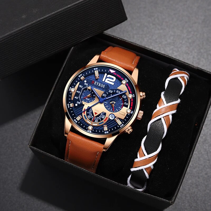 2PCS Set Fashion Mens Calendar - đánh giá và giá Men Accessories For Wrist