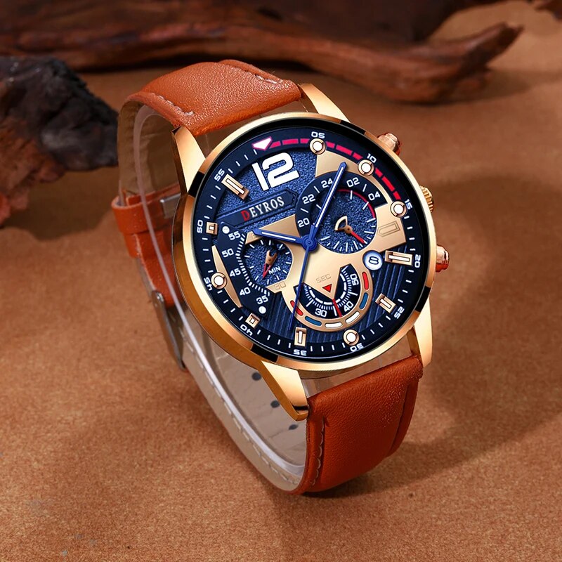 2PCS Set Fashion Mens Calendar - đánh giá và giá Men Accessories For Wrist