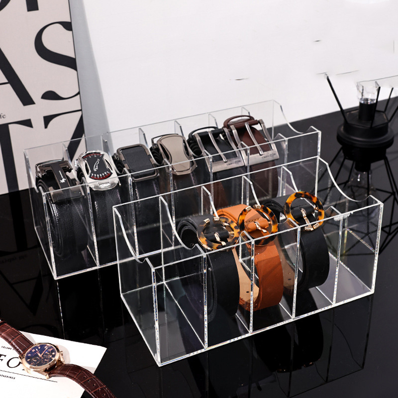 Clear Acrylic Belt Organizer w - đánh giá và giá Men Accessories Drawer