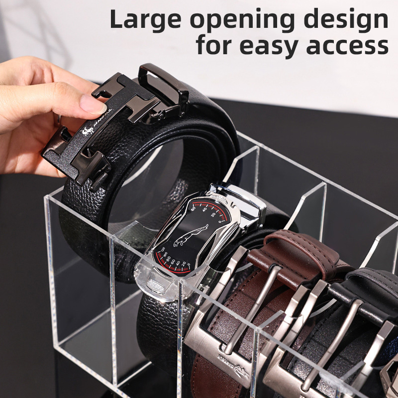 Clear Acrylic Belt Organizer w - đánh giá và giá Men Accessories Drawer