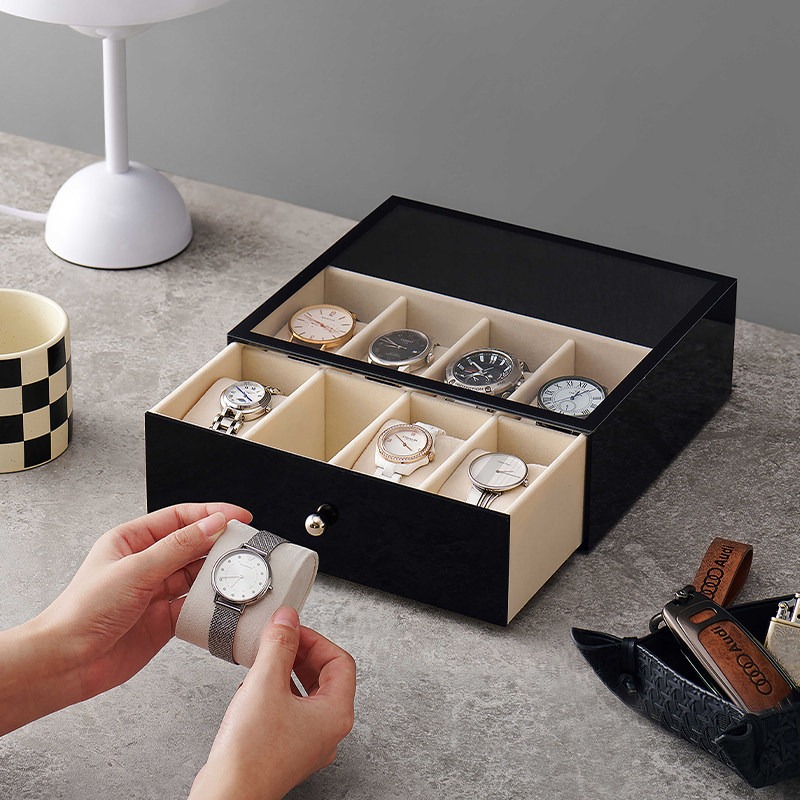 Plastic Watch Boxes Luxury 5/8 - đánh giá và giá Men Accessories Drawer
