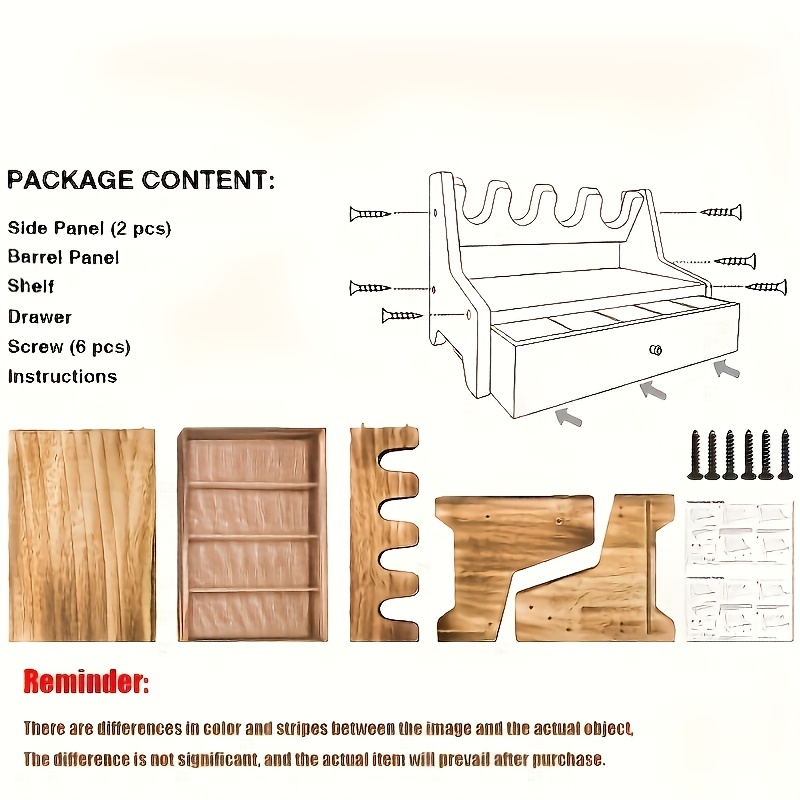 Solid Wood Pistol Storage Stan - đánh giá và giá Men Accessories Drawer